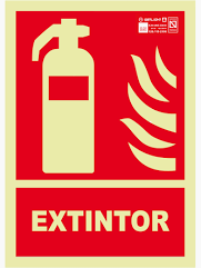 Placa Extintor Luminescente 297x210